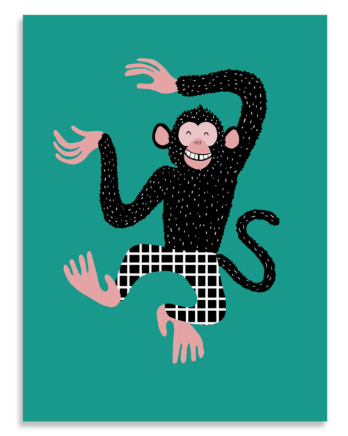 Affiche enfant barnabé le chimpanzé